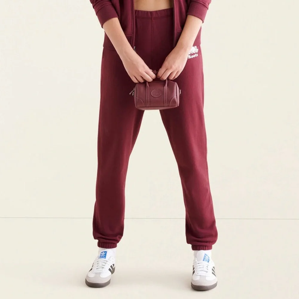 Dark Burgundy Roots Athletic Joggers - Picture 1 of 3